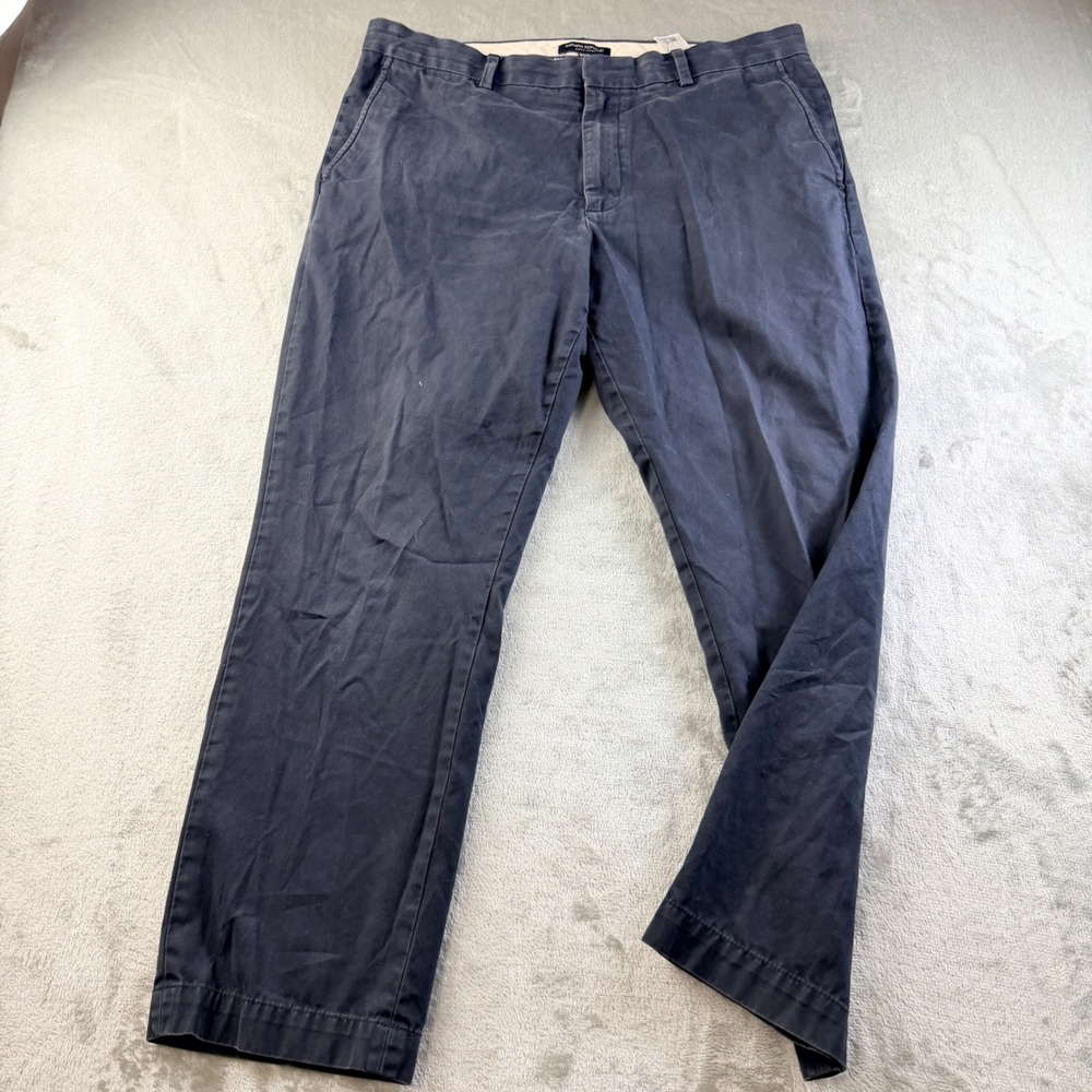 Banana Republic Aiden Chino Men's 36x30 Navy Blue Slim Fit Cotton Pants